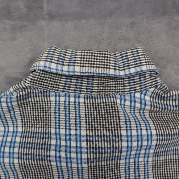 Wrangler Shirt Mens Medium Blue 20X Outdoor Fish Hike Camp Work Button Up - Picture 12 of 16